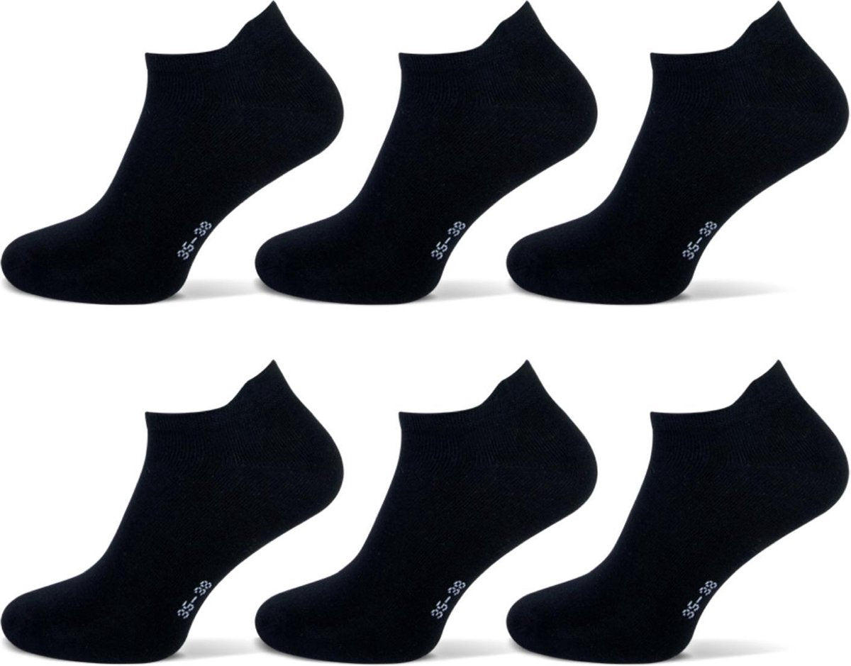 Sneakersokken 3 paar - Zwart - Maat 35/38