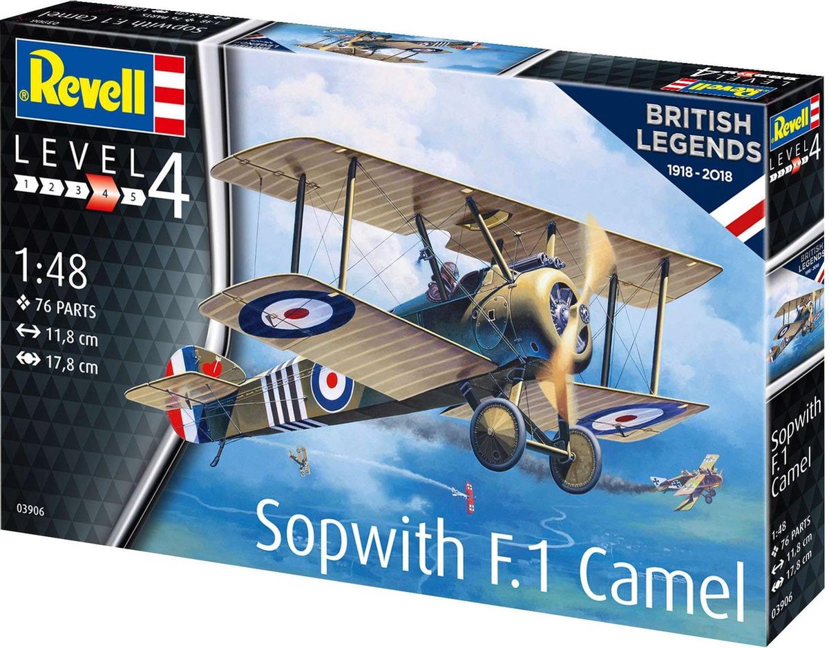 1:48 Revell 03906 100 Years RAF: Sopwith Camel Plastic kit