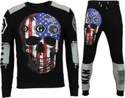 ENOS Heren Trainingspakken - Hardloopkleding - Trainingspak Kopen - Zwart - Maat: S