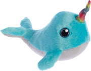 Aurora Knuffel Sparkle Tales Narwal Coral 18 Cm Blauw