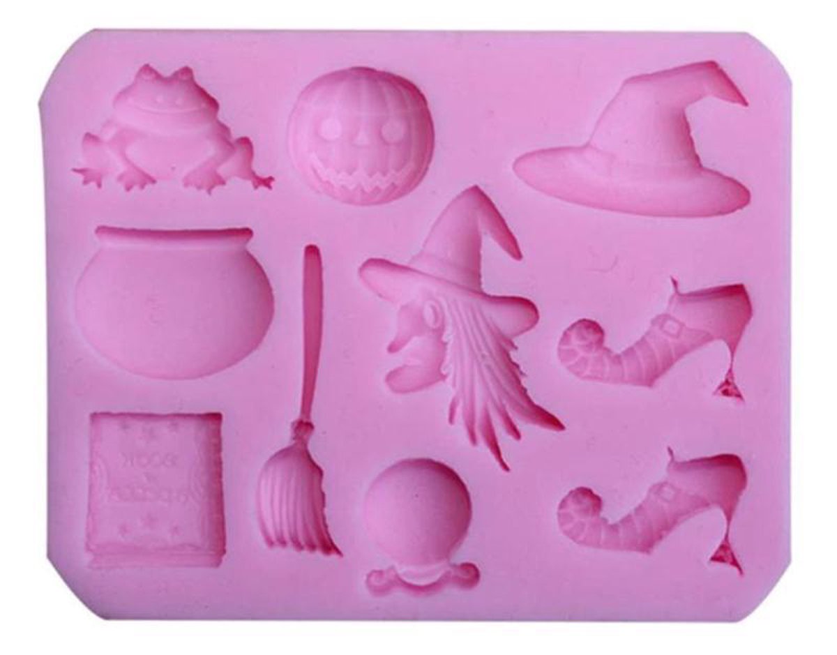 Fondant Halloween Mal - Siliconen Halloween thema vorm - Fondant / Marsepein / Chocolade - Voor decoratie van taart