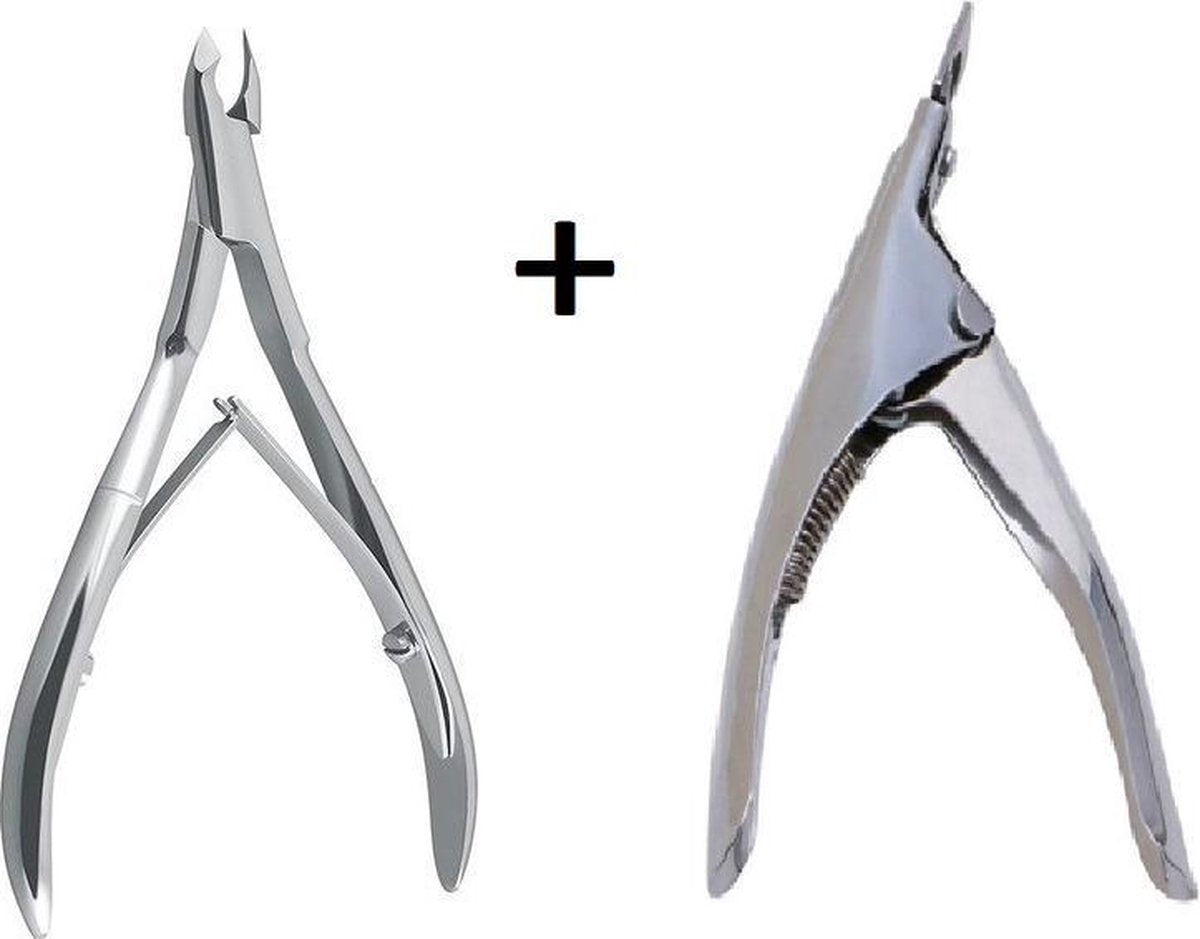 Set 3: Tipknipper - Nageltipknipper + Vellentang - Cuticle Cutter