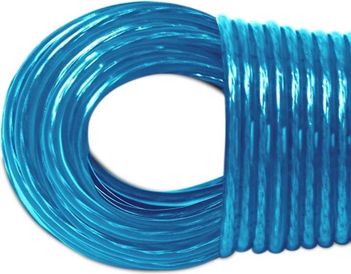 LaundrySpecialist® Waslijn 35 meter met stalen kern - extra sterk en extra lang - Blauw