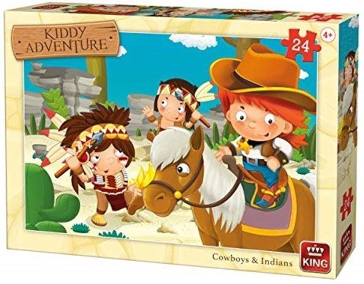 Kinderpuzzel COWBOYS & INDIANS 24 Stukjes