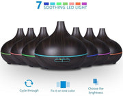 Itagala Geurverspreiders | Aroma diffuser  | Aromatherapie | Ultrasone etherische olie verdamper en vernevelaar | 550ml | Luchtverfrisser en luchtbevochtiger met verlichting | Met afstandsbediening |+ Etherische Oliën 6 x 10ML | Voordeel Pack