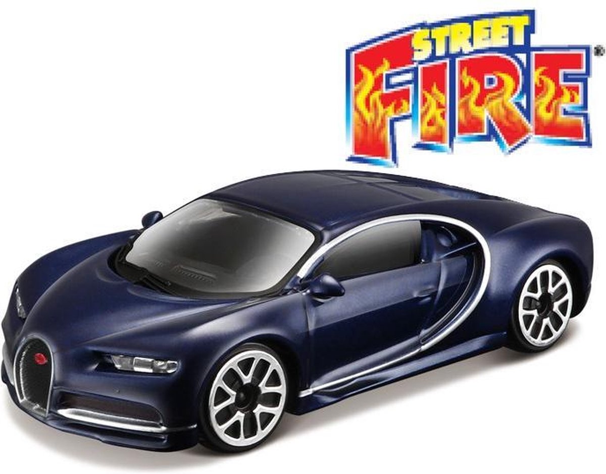 Bburago BUGATTI CHIRON donker blauw schaalmodel 1:43