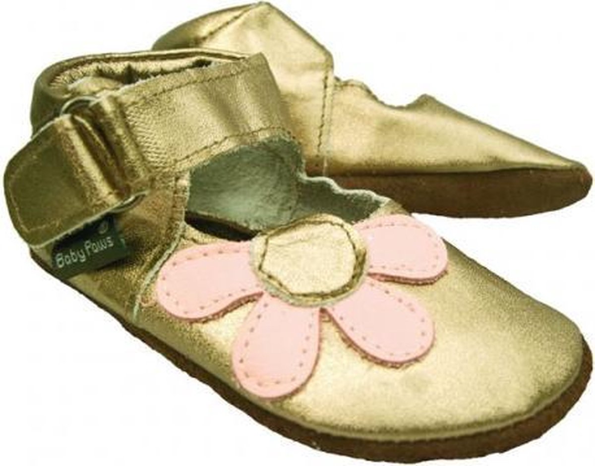 Baby Paws babyslofjes Amanda gunmetal roze