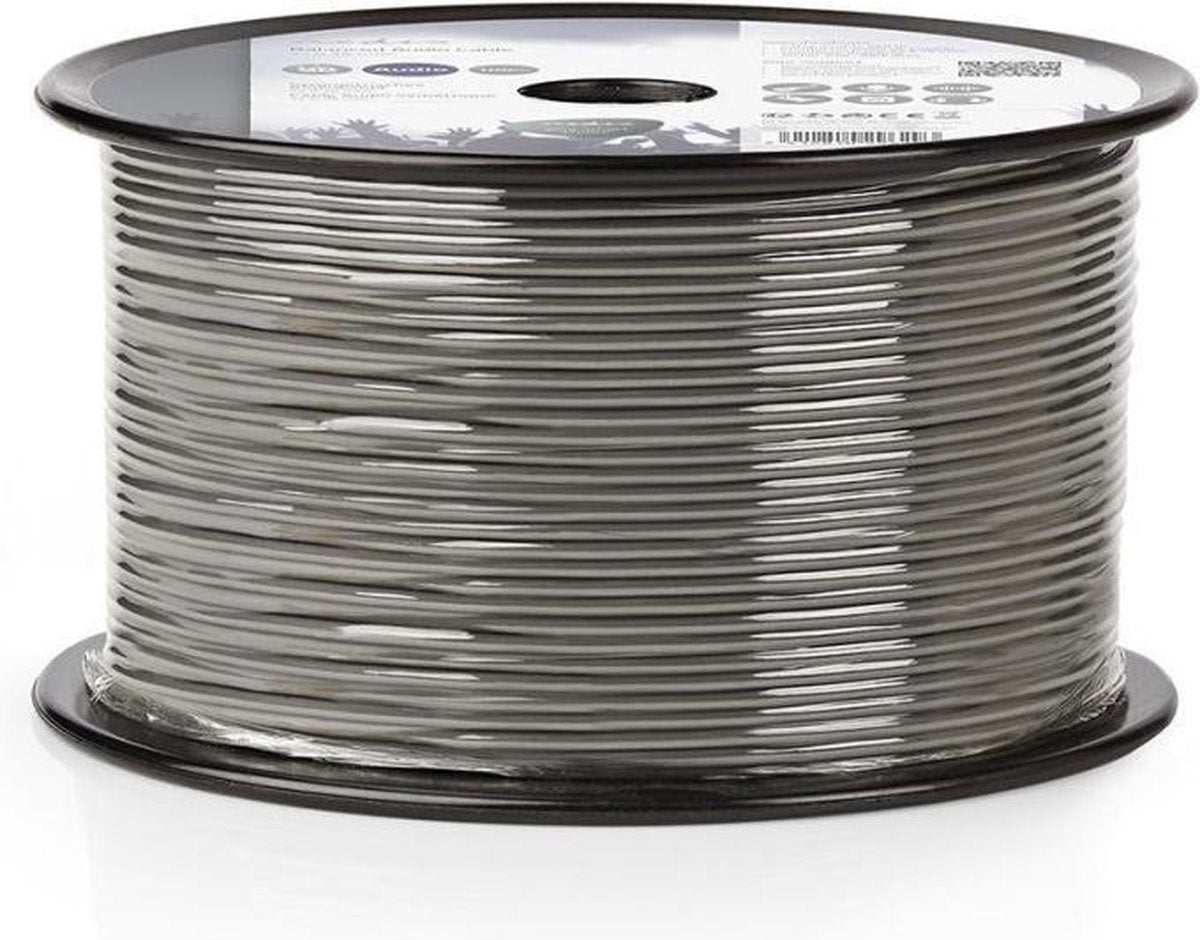 Balanced Audio Cable | 2x 0.16 mm² | 100 m | Reel | Grey