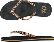 XQ Dames Teenslippers Panter Zwart 38