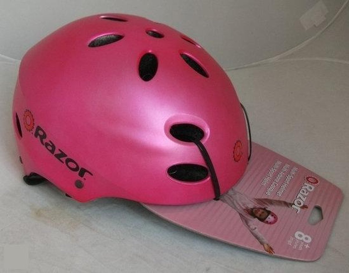Razor Jongeren Skatehelm - Maat M - Satijn Roze