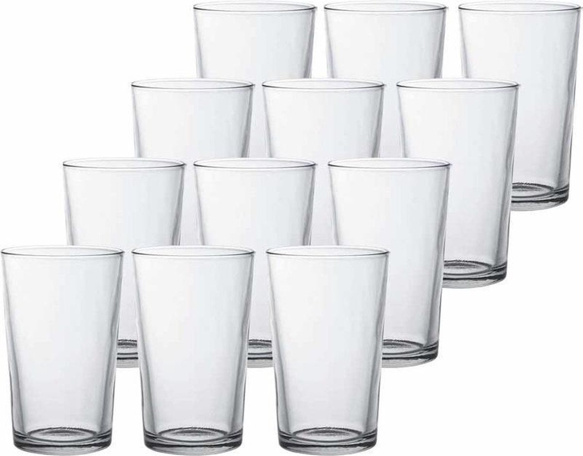 12x Drinkglazen/waterglazen Chope transparant 280 ml - Koffie/thee glazen Chope 280 ml
