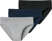SCHIESSER 95/5 Essentials supermini slips (3-pack) - zwart - blauw en grijs -  Maat: XL