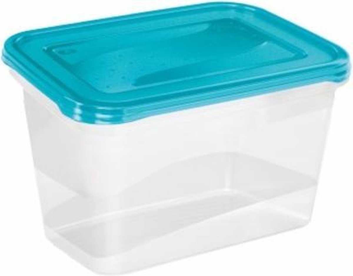 FREDO FRESH VERSHOUDDOZEN TRANSP/BLAUW SET 2  20X15X10 -  2 L  KEEEPER 30676