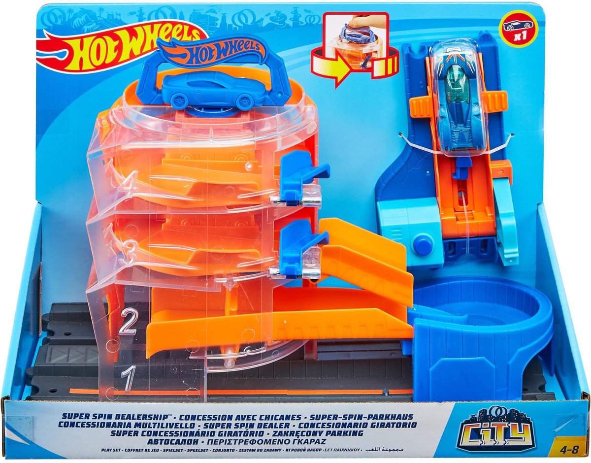 Hot Wheels City Super Spin Dealer Speelset