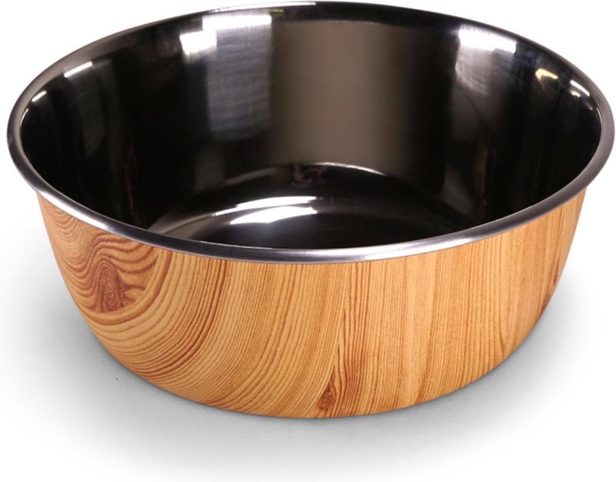 Dierenbenodigdheden Vadigran Eetpot Selecta Hout Design En Inox 1890Ml