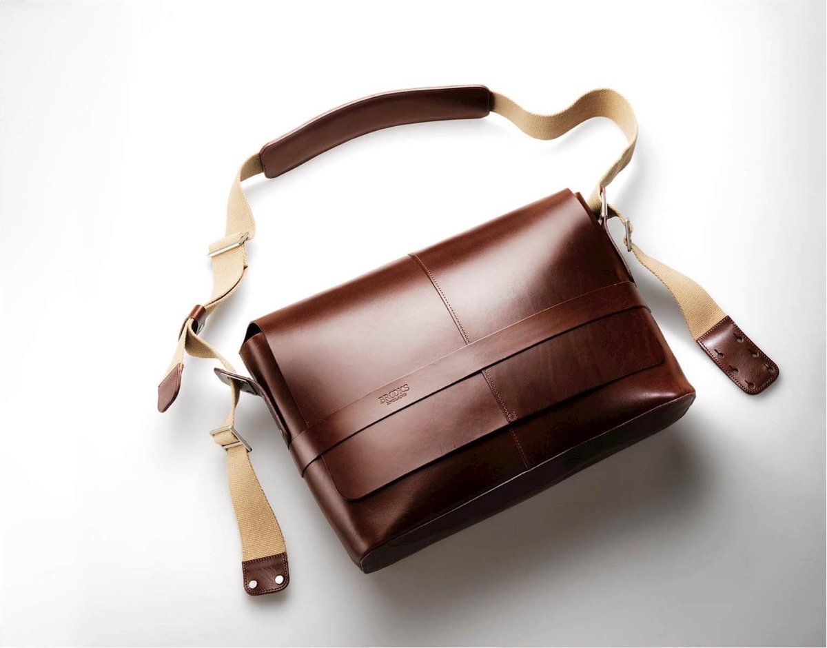 Brooks schoudertas M leer brown - TBB015B