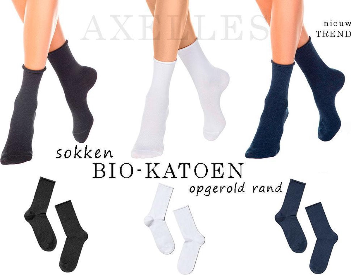 3-PAAR sokken opgerold boordje (gift box)