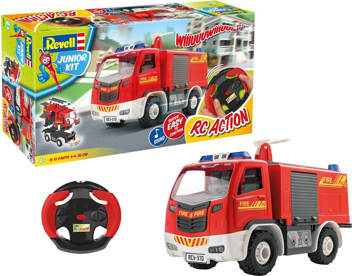 Brandweerwagen - Fire Truck R/C - Revell Junior Kit - 1:20