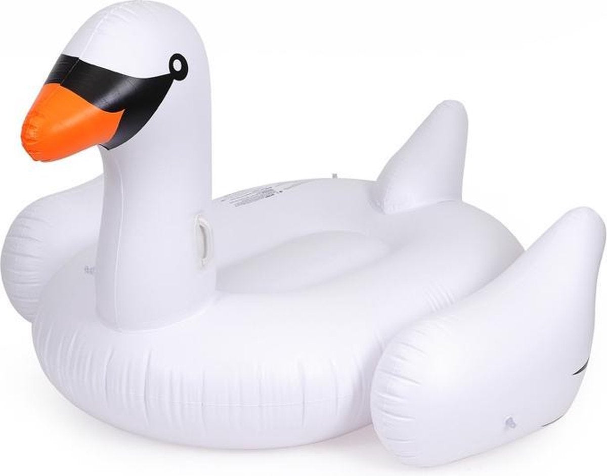 Opblaasfiguren - Inflatables Opblaasbare Zwaan - Wit / Zwart (150 x 150 x 130 cm)