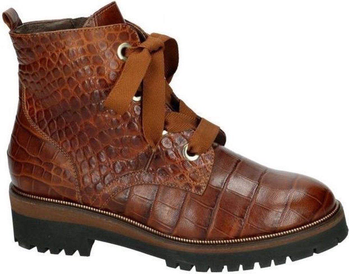 Softwaves -Dames -  cognac/caramel - enkellaarzen - maat 38