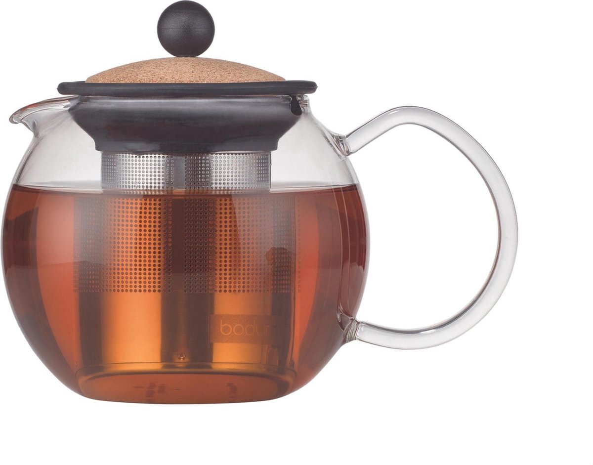 Theepot met rvs filter