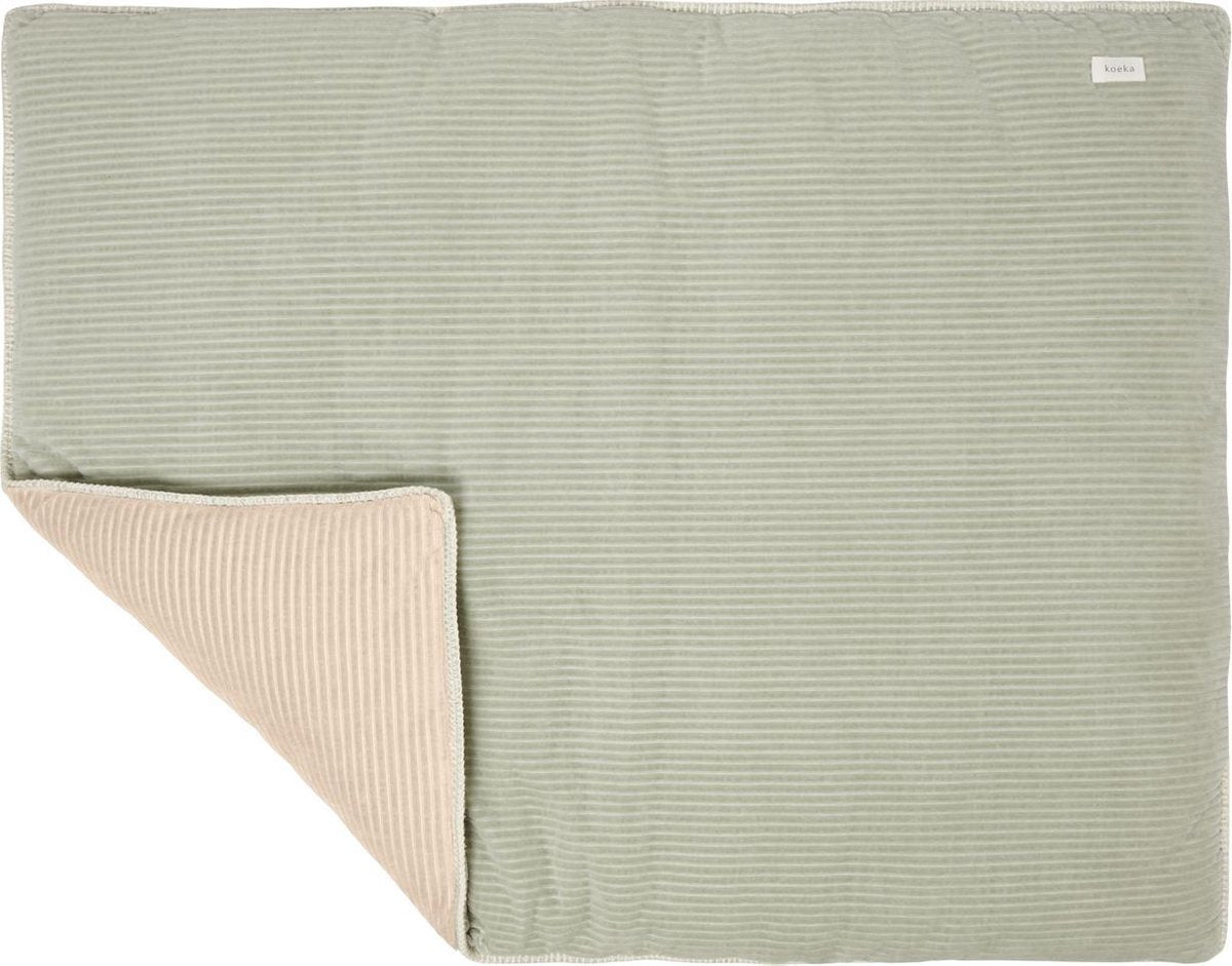 Koeka Boxkleed Vik - shadow green/sand 75x95cm