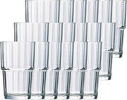 18x Drinkglazen/waterglazen Norvege transparant 270 ml - Koffie/thee glazen Norvege 270 ml