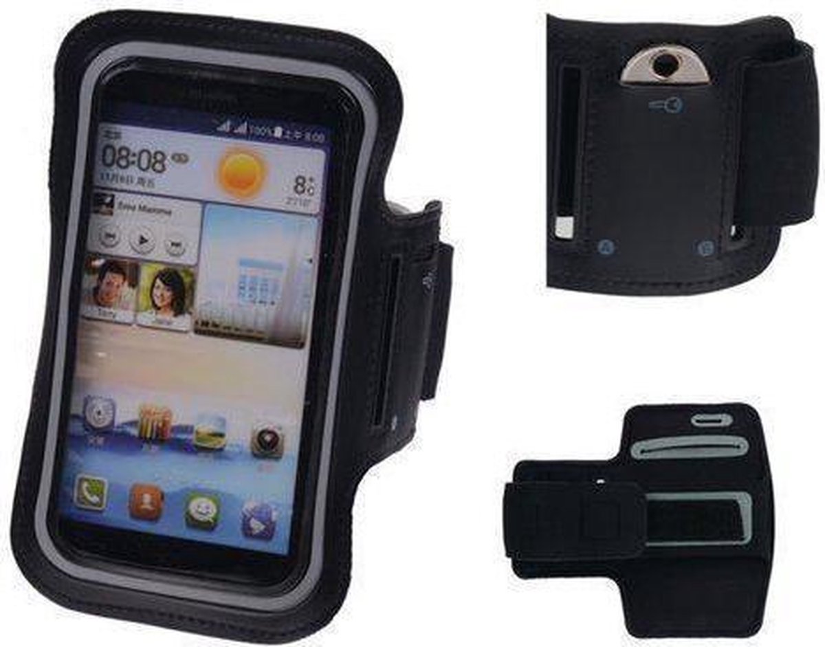 Huawei Honor 4X Zwart Sport Armband Neopreen