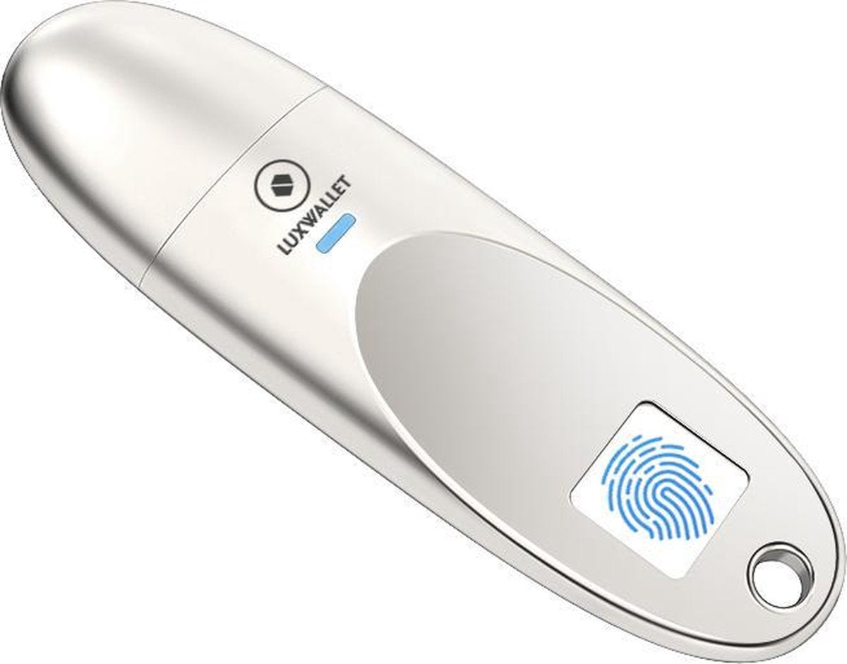 LUXWALLET® Infinity Series - Vingerafdruk 64GB USB 3.0 Stick Kluis AES256 Encryptie + Luxe Pouch - Voor Macbook en Windows