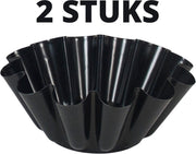 Orange85 Cakevorm - 2 Stuks - Bakvorm - 23 cm - Cakevormen Rond - Geribbelde bakvorm - Taartvorm