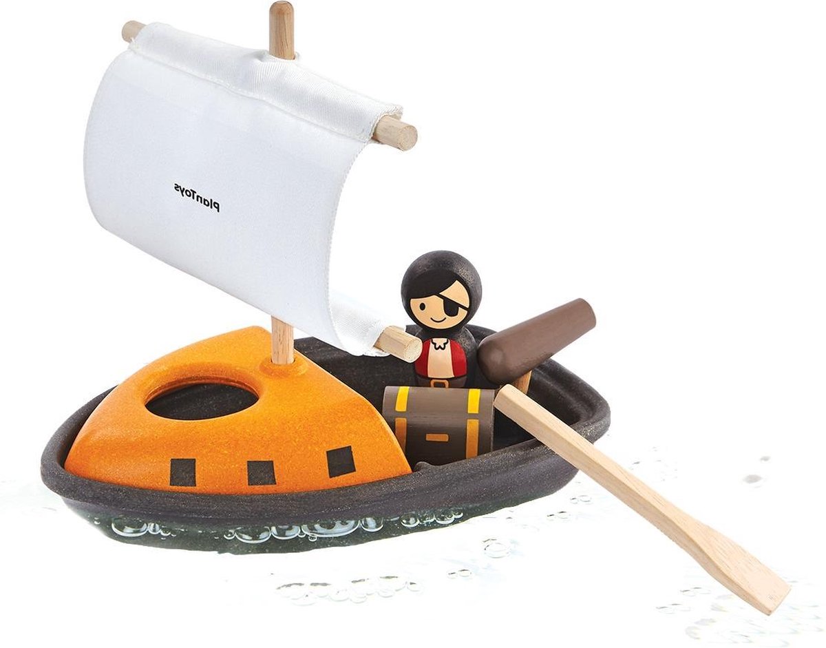 Plan Toys houten badspeelgoed Pirate boat