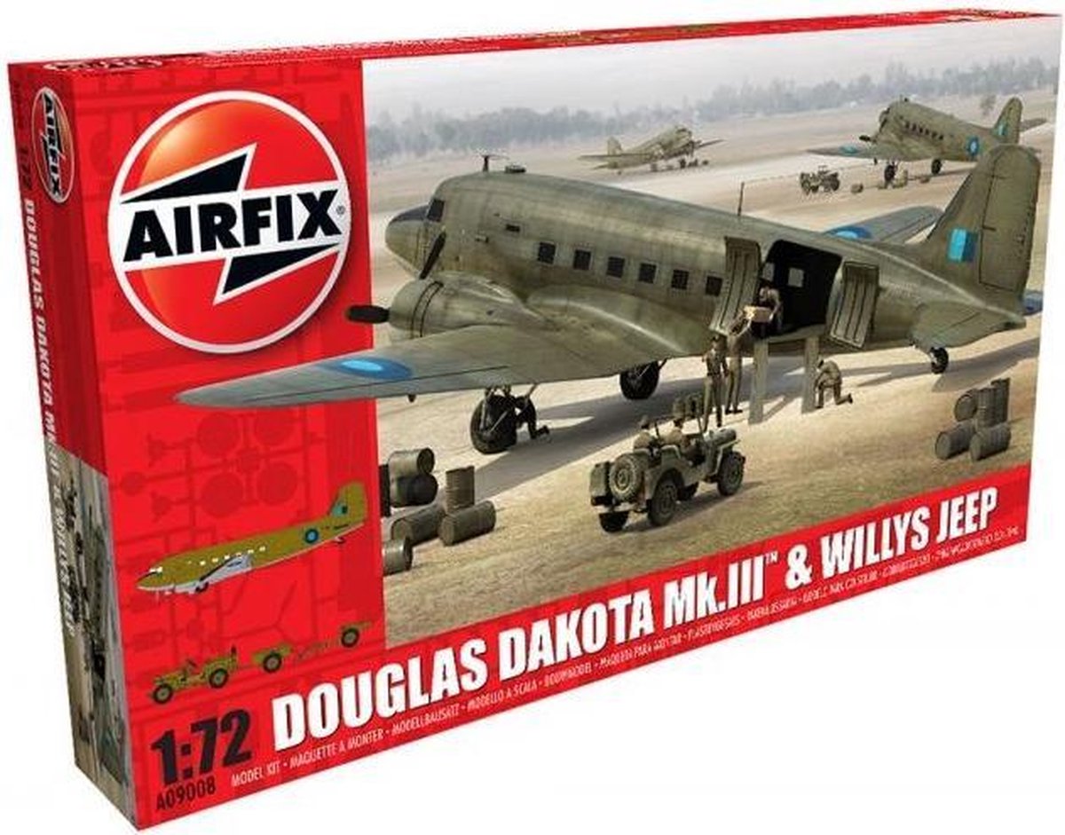 Airfix - Douglas Dakota Mkiii With Willys Jeep