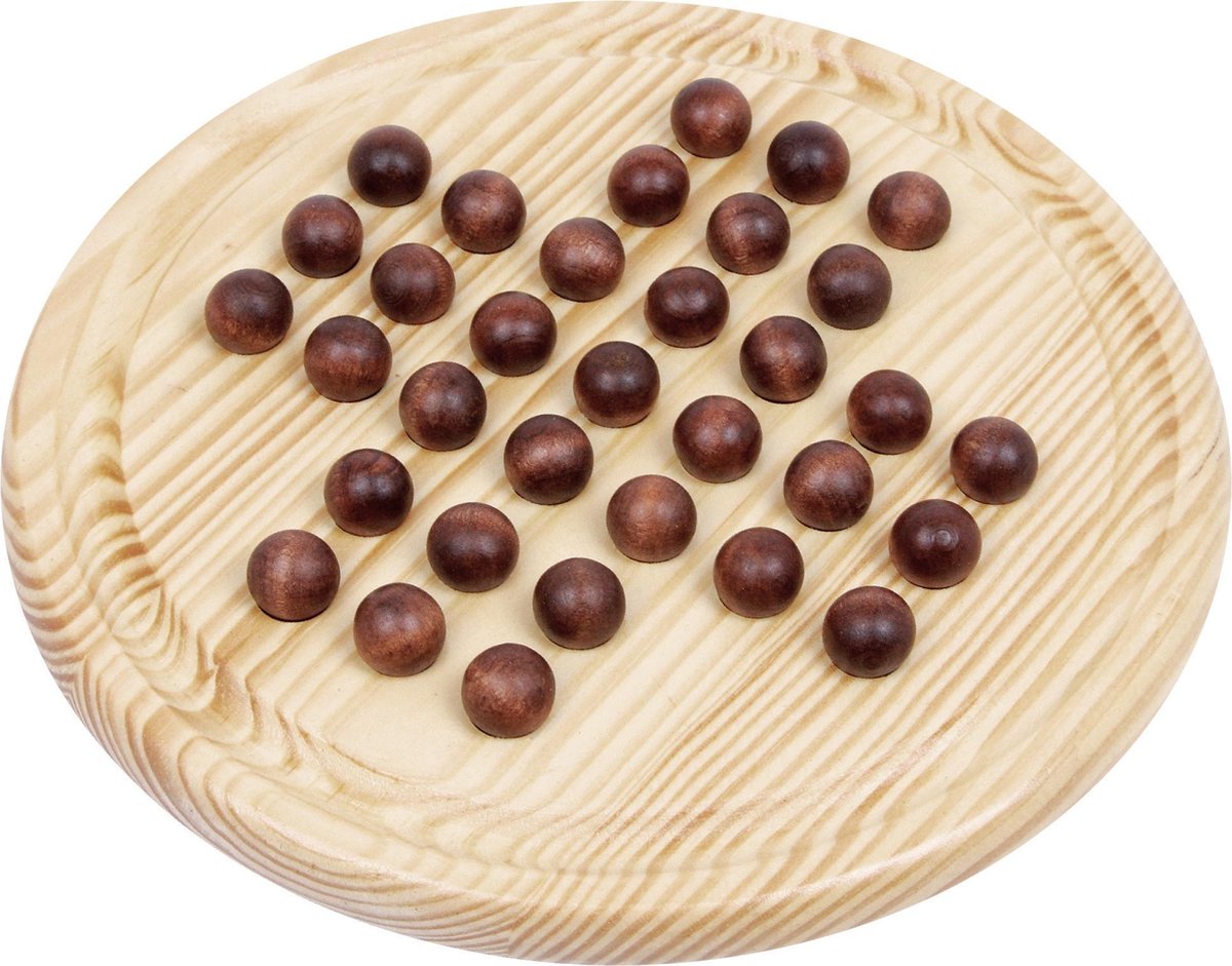 Free And Easy Strategiespel Solitaire 21 Cm Hout Naturel/bruin