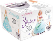 ScrapCooking 3D Dome Inox - RVS mengkom 2-in-1 prinses/ iglo incl. buste - 21x14cm - 2.8 liter