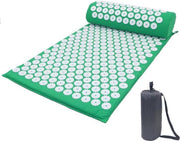 Spijkermat Met Kussen – Acupressuur Mat – Drukpunten Massagekussen - KELERINO. - Groen