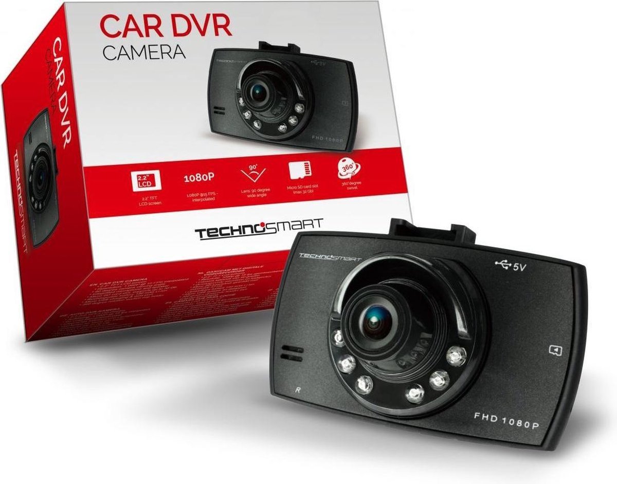 TECHNOSMART Dashcam 1080P met beugel