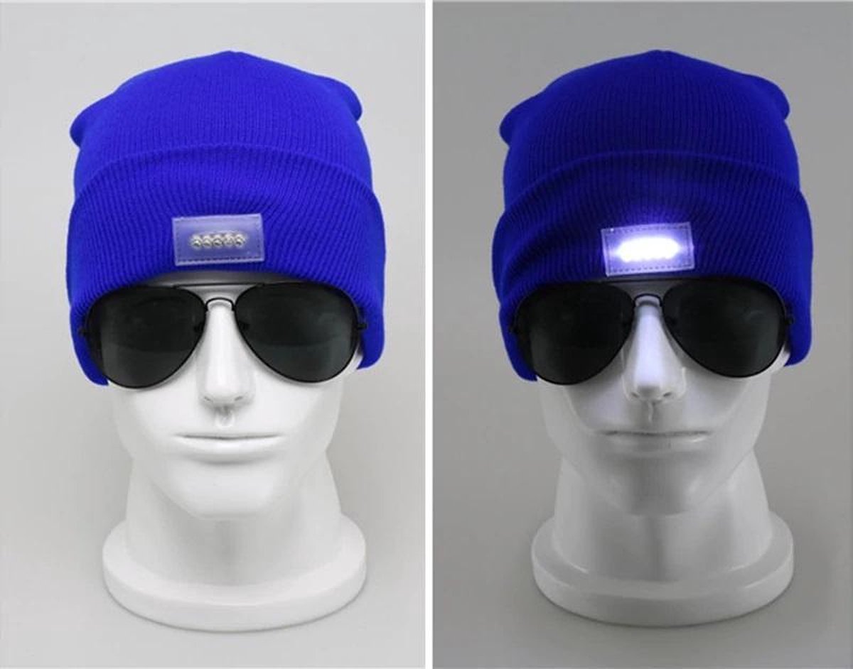 Lichtgevende Muts - Blauw - Led
