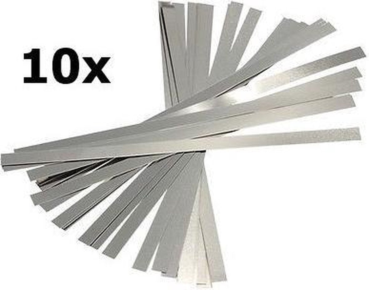 10 Stuks - Nikkel Plated batterijsoldeerstrip - 0.1x6x100mm