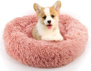 Donut hondenkussen | Zalm Roze | 80 cm | Geschikt voor dieren van tot ongeveer 60cm | Hondenmand | Zacht