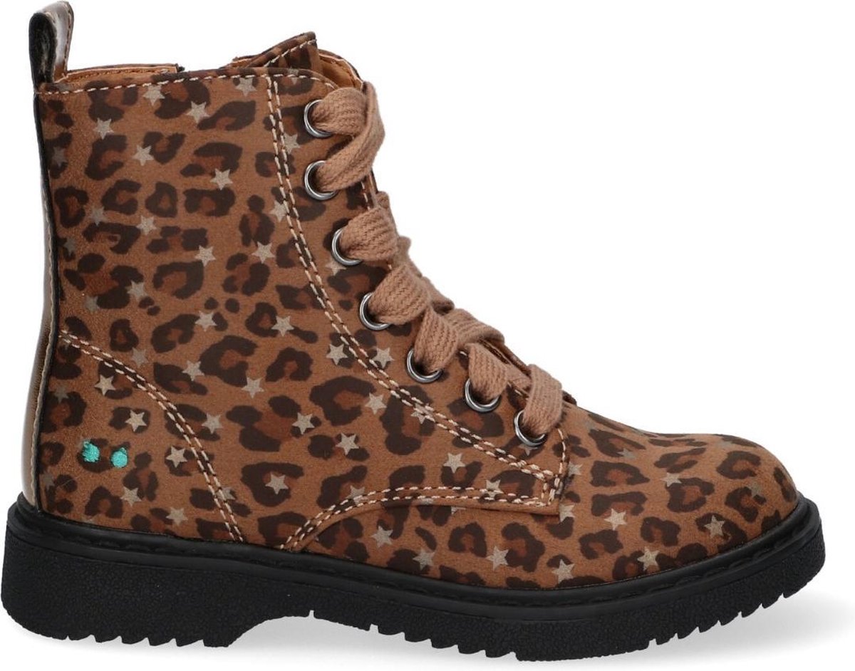 Bunnies JR 220941-712 Meisjes Biker Boots - Multicolor - Imitatieleer - Veters