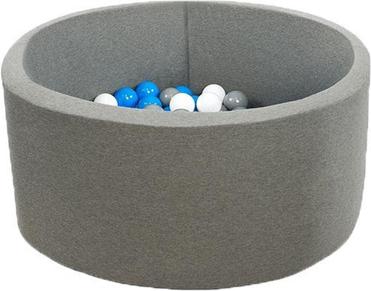 Ronde Ballenbad 100x40 Smart Grijs - Ballenbad baby - Ballenbad Rond - Ballenbad Misioo - Ballenbak baby - Ballenbak - Luxe ballenbak voor kinderen - Luxe ballenbad voor kinderen - Ballenbad