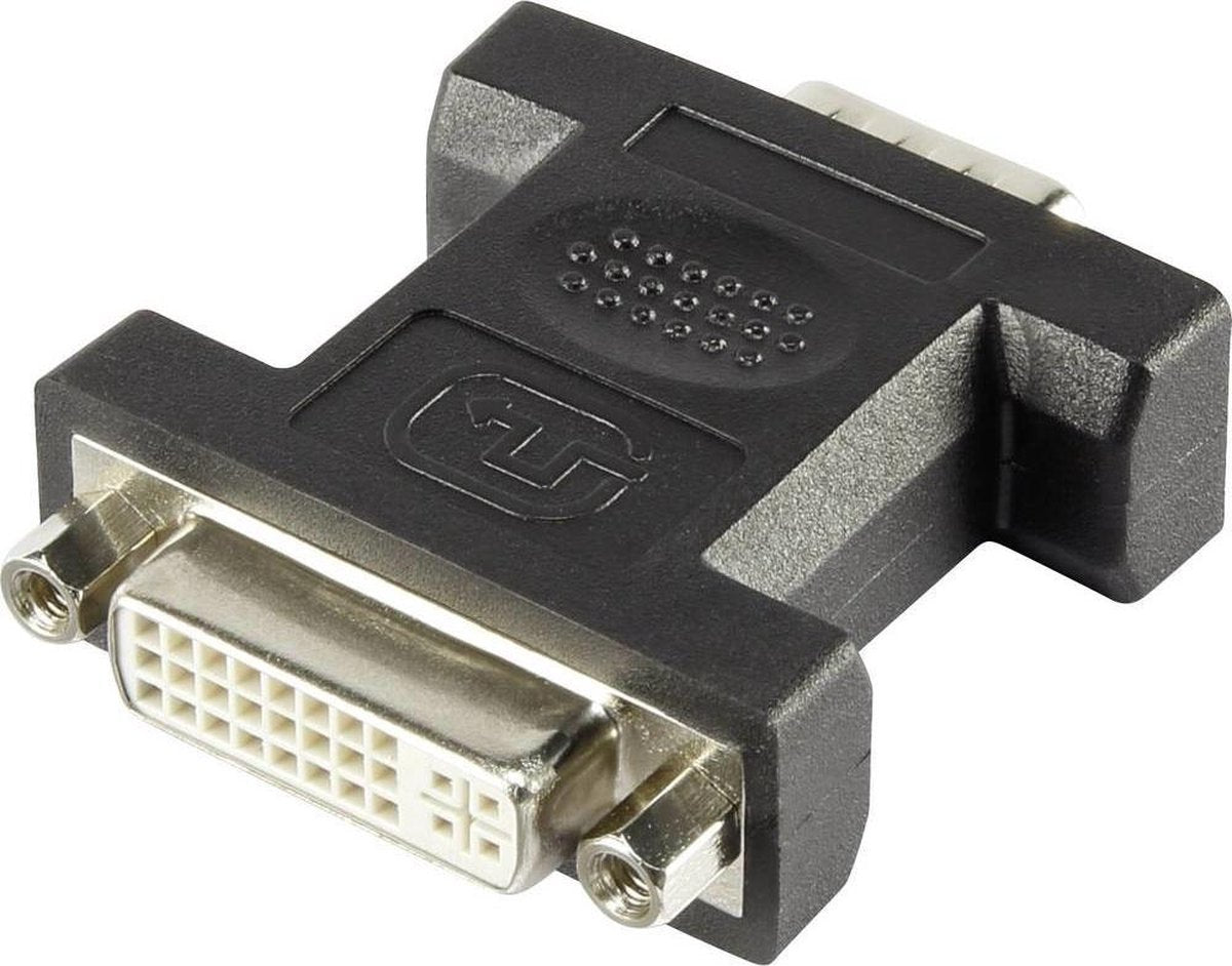 Renkforce RF-4212234 DVI / VGA Adapter [1x DVI-bus 24+5-polig - 1x VGA-stekker] Wit Schroefbaar