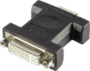 Renkforce RF-4212234 DVI / VGA Adapter [1x DVI-bus 24+5-polig - 1x VGA-stekker] Wit Schroefbaar