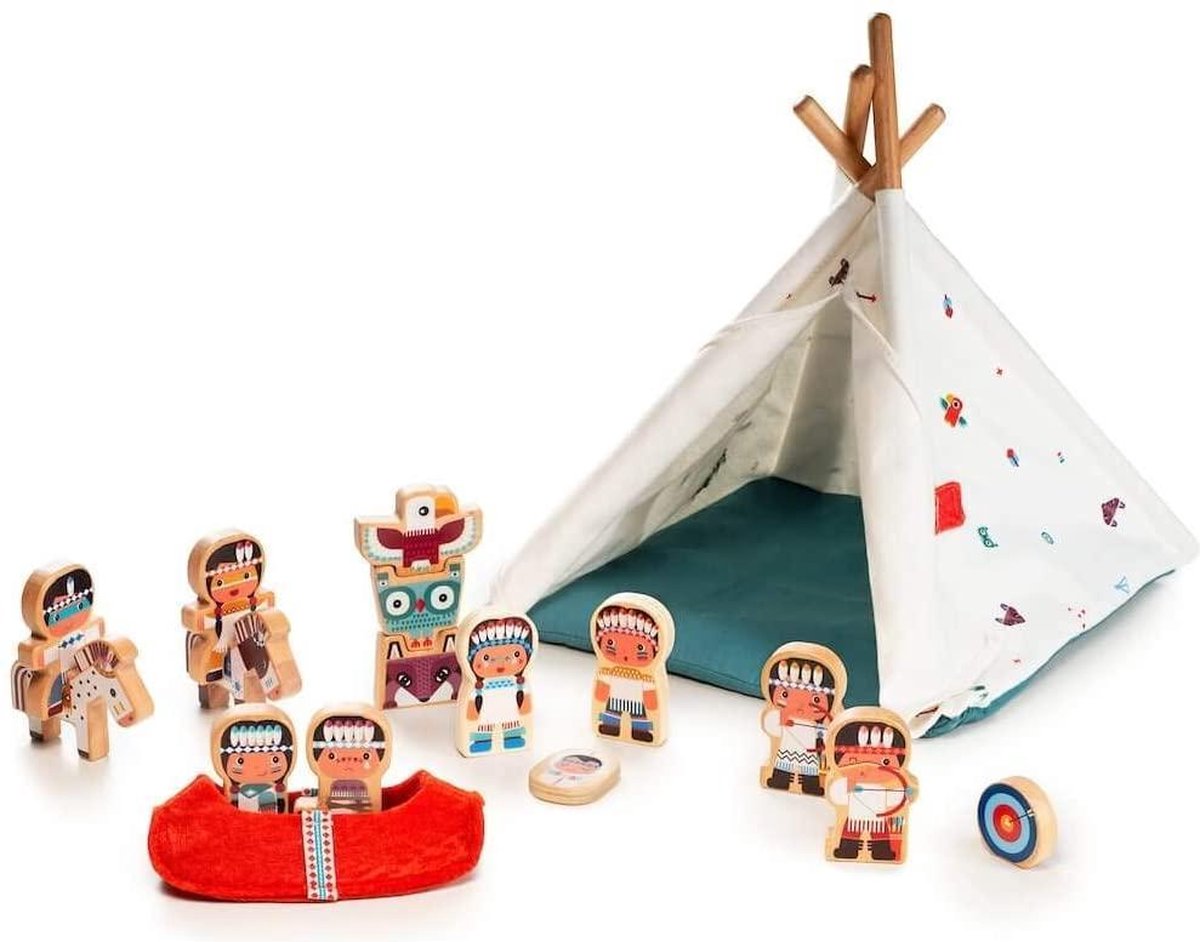 Lilliputiens - Wigwam en Indianen