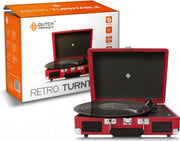 Platenspelers | Rood/Zwart | incl. Line in (AUX) | Ingebouwde stereoluidsprekers |3 snelheden