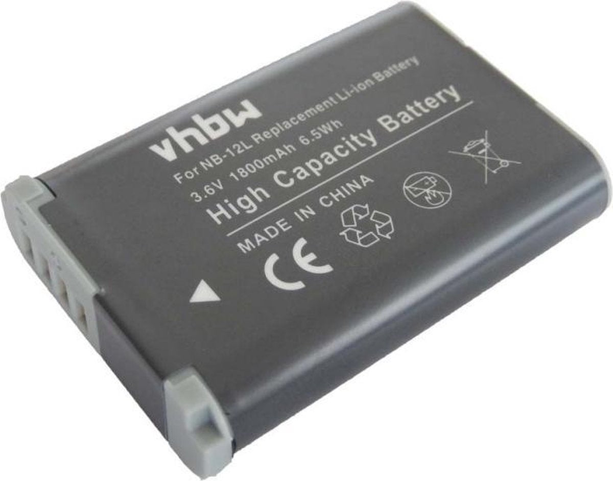 VHBW Camera accu compatibel met Canon NB-12L / 1800 mAh