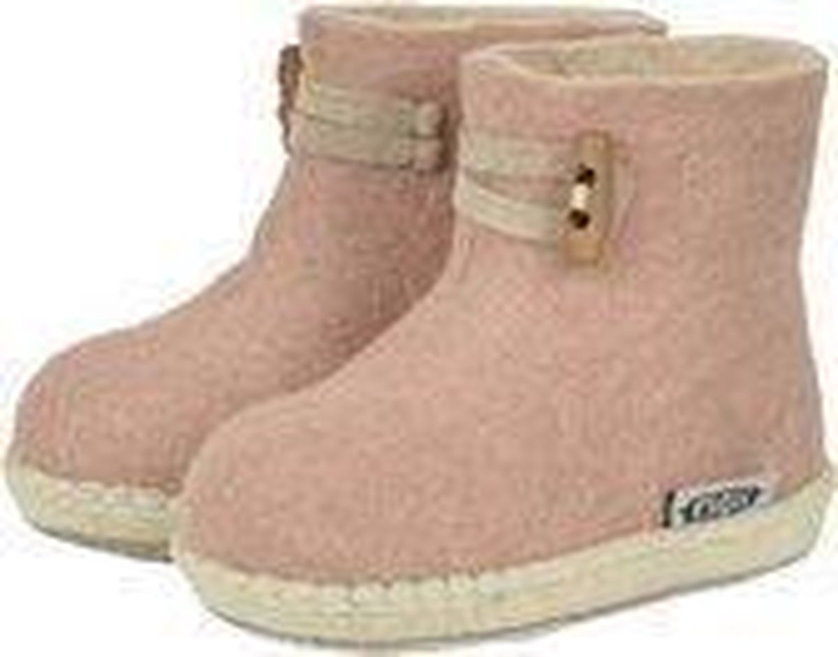 Vilten kinderslof Boots Soft Pink - maat 26