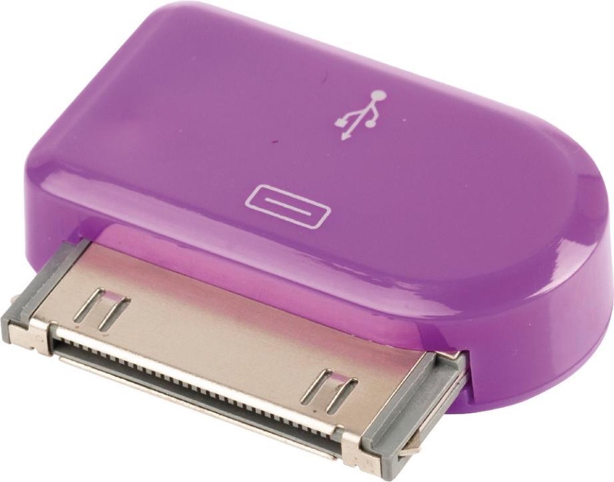 Valueline VLMP39900U 30-pins Adapter Apple Dock 30-pins - Usb Micro-b Female Paars