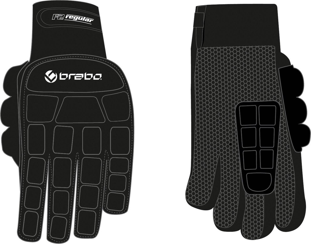 Brabo - BP1082 Indoor Glove F2.1 L.H. Bk - Black - Unisex - Maat XL