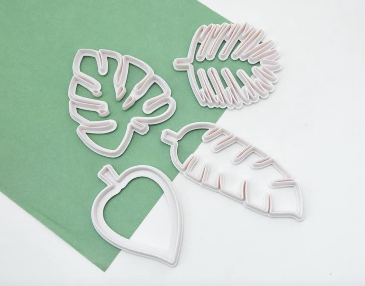 Planten uitsteker - koekvorm - uitsteekvorm plant - 4 stuks - Monstera